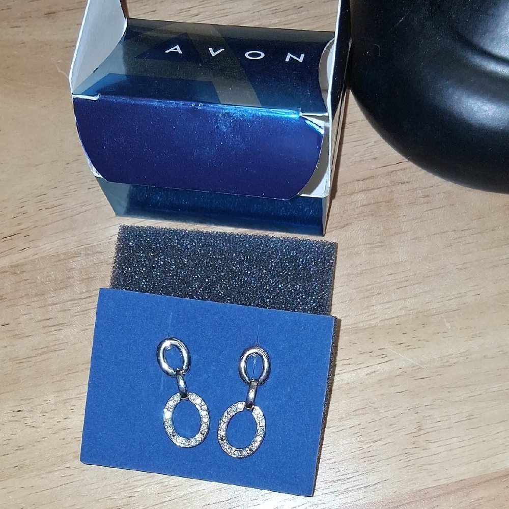Avon Silver Hoop Earrings